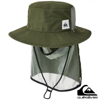 【QUIKSILVER】男款 配件 戶外運動帽 漁夫帽 衝浪帽 M&W UV WATER SUP HAT(軍綠)