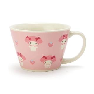 【SANRIO 三麗鷗】陶瓷馬克杯 300ml 美樂蒂 粉色草莓(餐具雜貨)