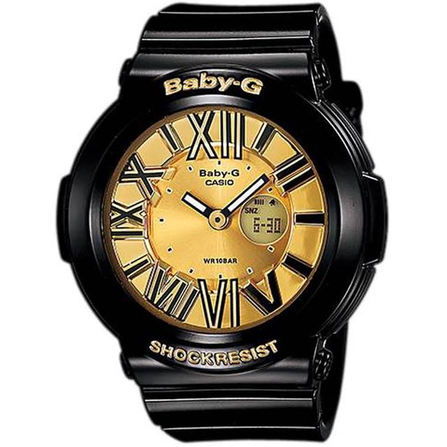 【CASIO 卡西歐】Baby-G 立體時標霓虹照明腕錶(BGA-160-1B)