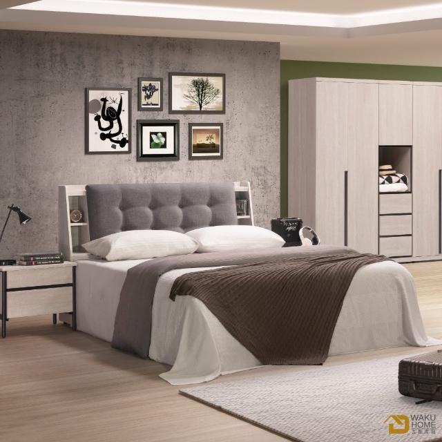 【WAKUHOME 瓦酷家具】Will明亮輕工業風5尺標準雙人床-台規尺寸床頭+床底A011-V01A