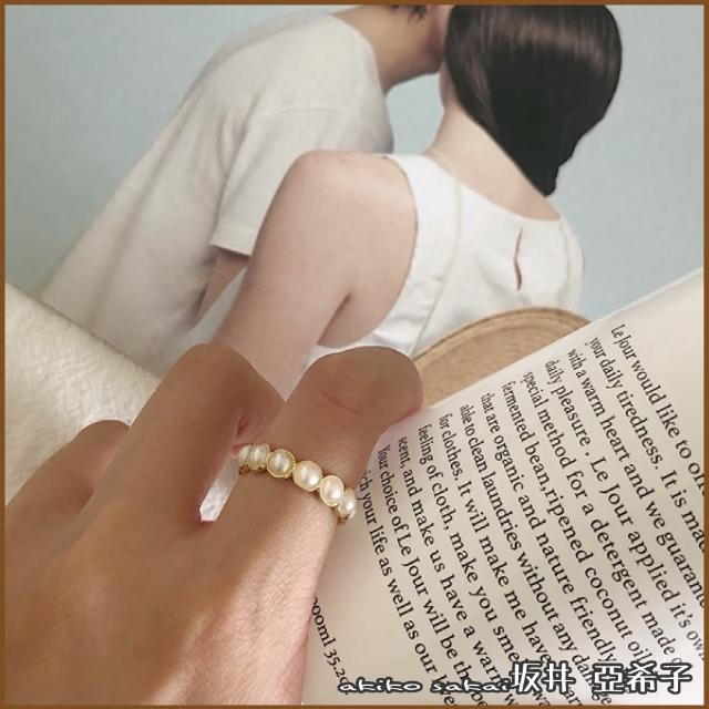 【Akiko Sakai】指尖上的溫柔珍珠戒指(生日 送禮 禮物)