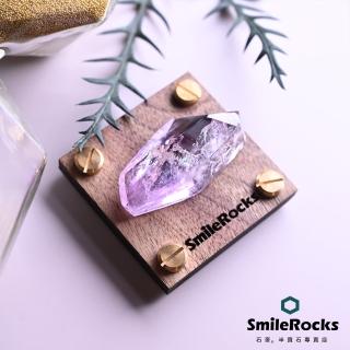 【SmileRocks 石麥】巴西紫水晶彩虹光隨形冰塊 5.4x1.8x2.4cm(附SmilePad 6x6 底板)