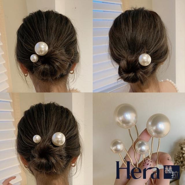 【HERA 赫拉】古典風珍珠盤髮髮簪 L111051108(盤髮髮簪)