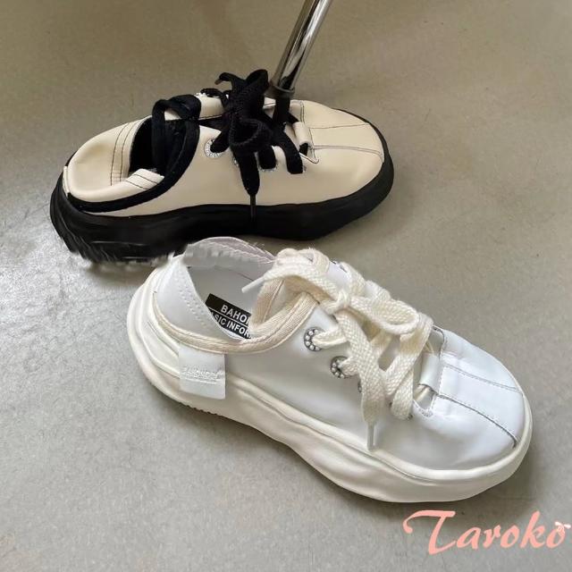 【Taroko】韓系少女潮流百搭溶解厚底鞋(2色可選)