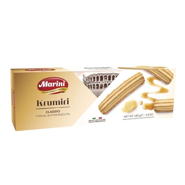 【Marini 馬諾尼】克魯米尼奶油餅乾 140g/盒(天然5成分 義大利經典風味)