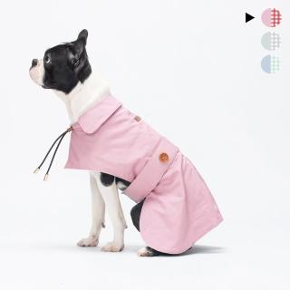 【PurrPaw 呼嚕抱抱】Pawfect-Fit! 寵物風衣-M(台灣設計 雙面布料 三色 親膚好質感)