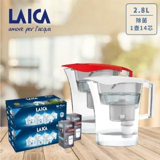 【LAICA 萊卡】2.8L萊卡生飲濾水壺(內含2年份濾芯)