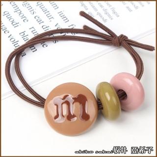 【Akiko Sakai】創意m&m巧克力豆糖果色系造型髮圈(生日 送禮 禮物)