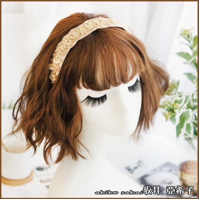 【Akiko Sakai】淑女氣質金紗線刺繡造型髮箍(生日 送禮 禮物)