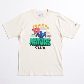 【adidas 愛迪達】FRIENDS OF NATU 三葉草 短袖上衣 短T T恤(HC2141)