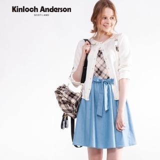 【Kinloch Anderson】雪紡剪接牛仔洋裝 金安德森女裝(卡其)
