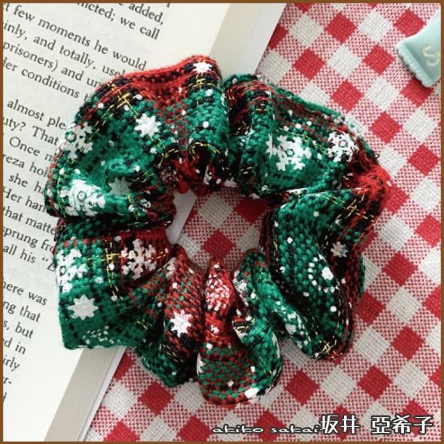 【Akiko Sakai】日系耶誕風格造型髮圈(生日 送禮 禮物)