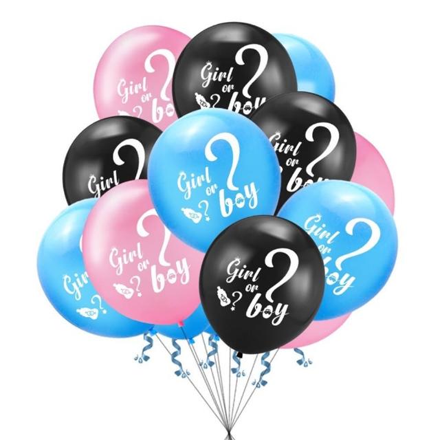 性別揭示 Baby Shower乳膠氣球1組(性別氣球 性別揭示 拍照道具 氣球佈置)