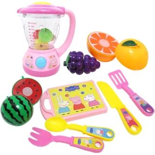 【TDL】粉紅豬小妹佩佩豬餐廚家家酒玩具果汁機套裝組切切樂玩具 PP60821