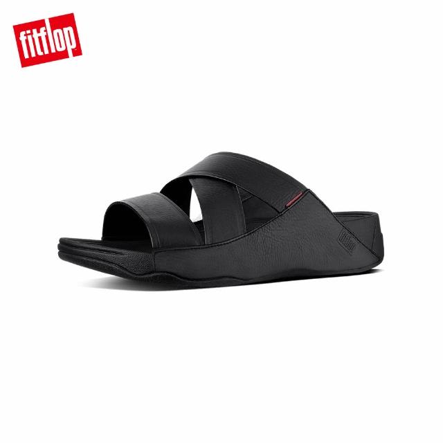 【FitFlop】CHI包覆性佳雙帶涼鞋多帶設計涼鞋-男(黑色)