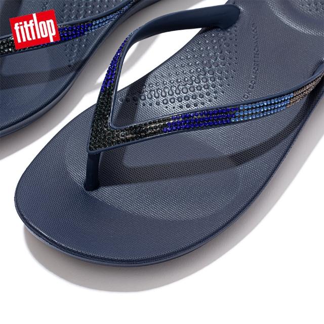 【FitFlop】IQUSHION OMBRE SPARKLE FLIP-FLOPS輕量人體工學夾腳涼鞋-女(午夜藍)