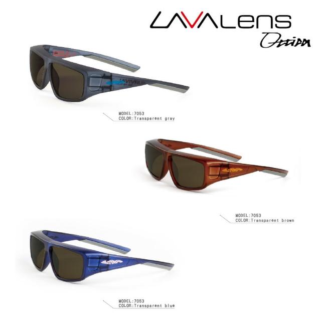 【LAVALens】外掛框/超輕量/防風吹-黑色素偏光太陽眼鏡(7053-包覆式黑色素寶麗來眼鏡)