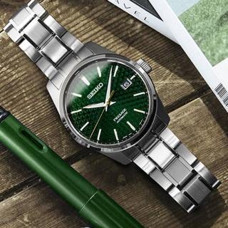 【SEIKO 精工】Presage 新銳麻葉家紋機械錶-綠x銀/39.3mm(SPB169J1/6R35-00V0G)