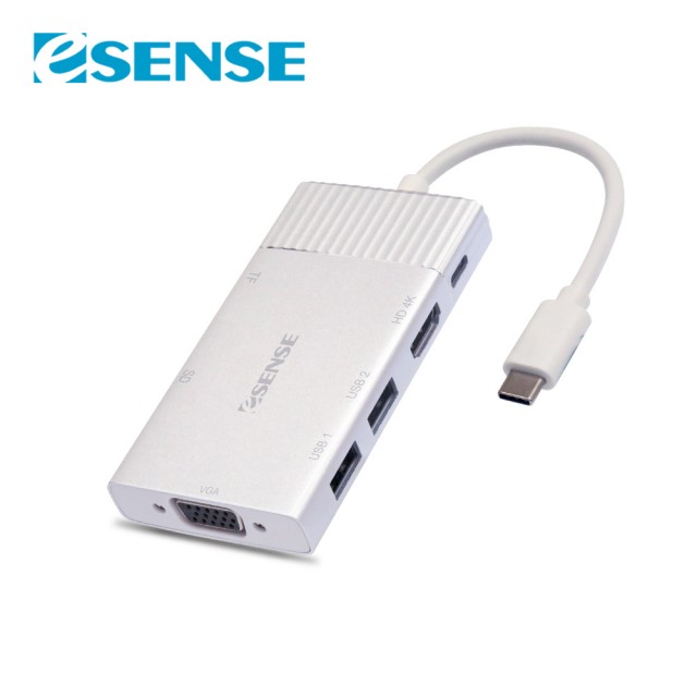 【ESENSE 逸盛】Esense Type-C TO HDMI 6合1 轉接器 01-ECH611(01-ECH611)