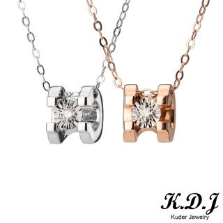 【K.D.J 圓融珠寶】輕奢放大款天然鑽石18k墜飾