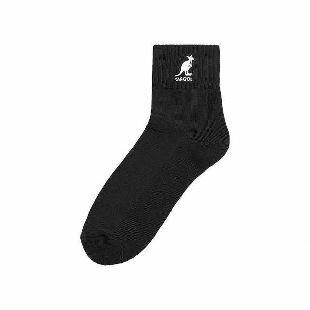 【KANGOL】女襪3入組 襪子 短襪 踝襪 棉襪 女用短襪(黑色/白色)