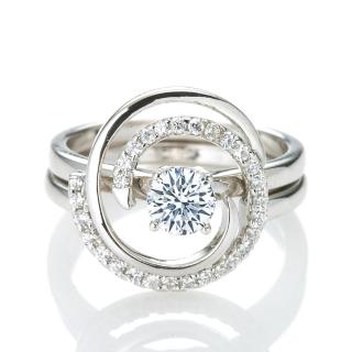 【DOLLY】0.50克拉 18K金求婚戒完美車工鑽石戒指(028)