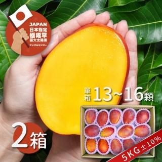 臺南愛文芒果5公斤x2箱（13-16顆/箱）(銷日等級 冷藏配送)