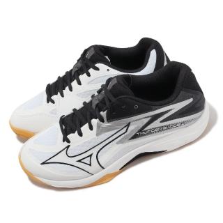 【MIZUNO 美津濃】排球鞋 Thunder Blade Z 男鞋 白 黑 室內運動 羽桌球 入門款 美津濃(V1GA2370-51)
