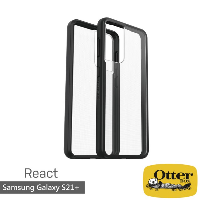 【OtterBox】Samsung Galaxy S21+ 6.5吋 React輕透防摔殼(黑)