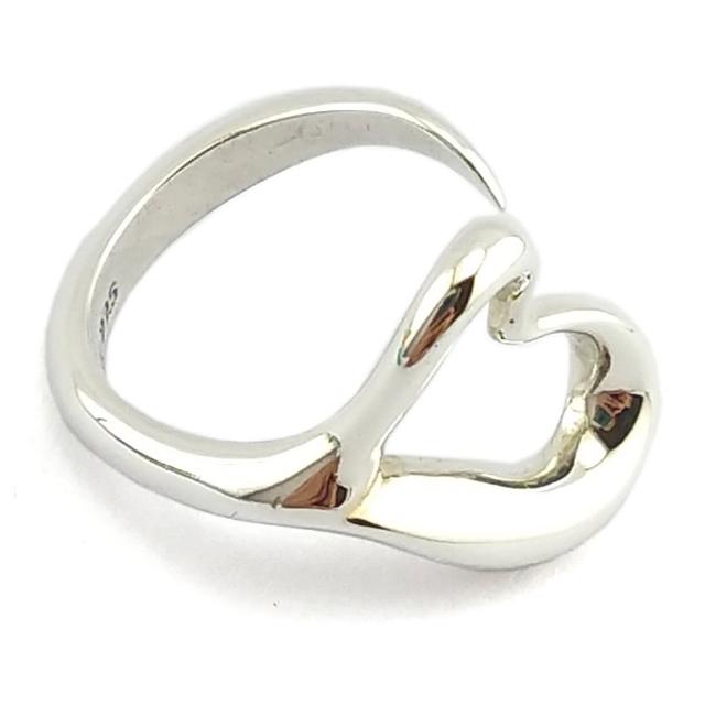 【Tiffany&Co. 蒂芙尼】925純銀-OPEN HEART心型造型戒指(展示品)