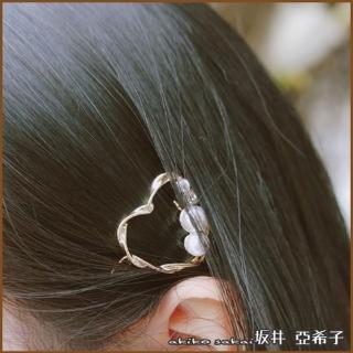 【Akiko Sakai】日本簡約手作金屬幾何造型珍珠髮夾