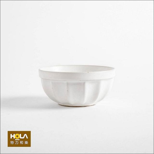 【HOLA】彩夏手感陶瓷5吋碗 白