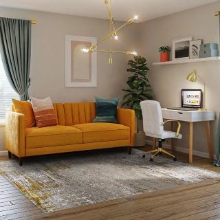 【山德力】土耳其斑駁金絲地毯160X230梅格里(適用於客廳、起居室空間)