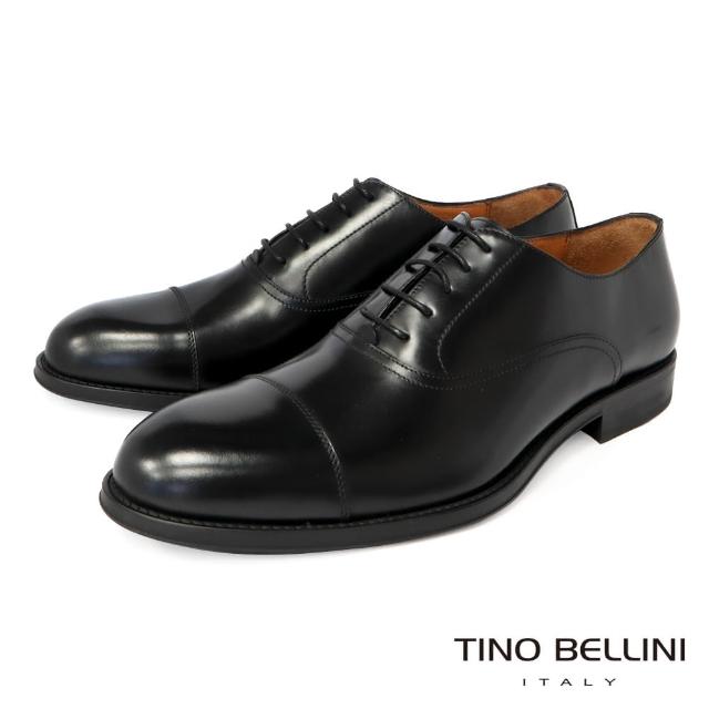 【TINO BELLINI 貝里尼】男款 義大利進口經典橫飾正裝紳士鞋HM3T0010(黑)
