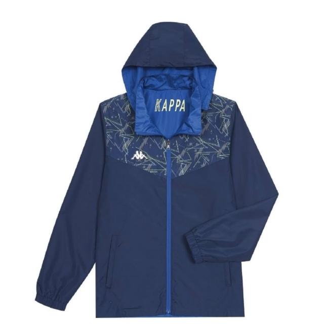 【KAPPA】義大利 時尚中性單層風衣外套-雙面穿(丈青 經典藍 321E4GWB29)