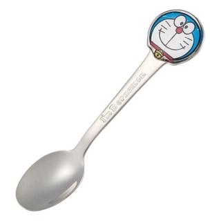 【小禮堂】哆啦A夢 兒童造型不鏽鋼湯匙 14cm 《銀大頭款》(平輸品)