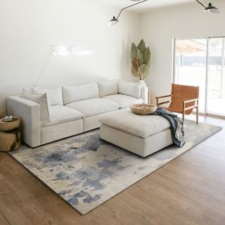 【山德力】斑駁藝術感地毯160X230伯爾納(適用於客廳、起居室空間)