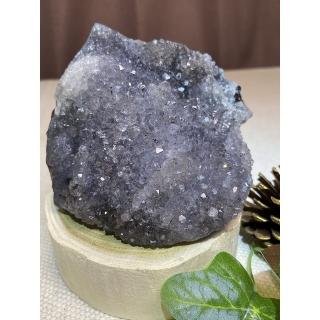 【Cocozy世界水晶原礦】紫鈦水晶花(瑪瑙玄武岩石原皮)