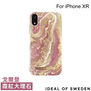【iDeal Of Sweden】iPhone XR 6.1吋 北歐時尚瑞典流行手機殼(戈爾登霞紅大理石)