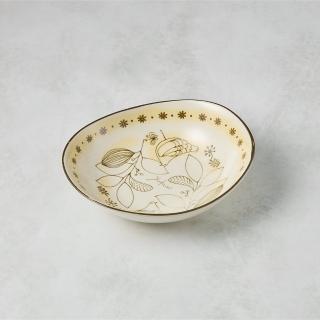 【有種創意食器】日本美濃燒 - 芬蘭花紋橢圓碗 - 兩款任選(17.2cm)