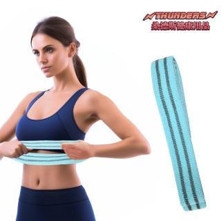 【THUNDERS桑德斯健康用品】舒適好握編織彈力帶超值組-健康藍(彈力帶/復健運動健身訓練)