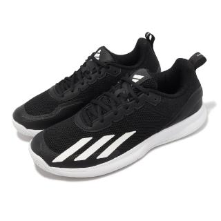 【adidas 愛迪達】網球鞋 Courtflash Speed 男鞋 黑 白 穩定 支撐 運動鞋 愛迪達(IG9537)