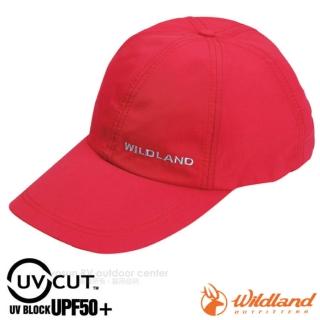 【Wildland 荒野】中性抗UV透氣棒球帽.防晒遮陽帽.鴨舌帽(W1013 嫣紅)