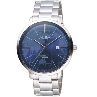 【ALBA】雅柏 環遊世界時尚腕錶(VJ42-X296B/AS9K61X1 藍)