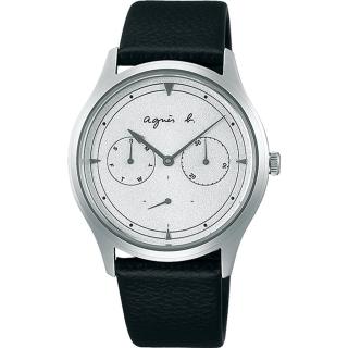【agnes b.】銀白經典時尚腕錶 手錶 指針錶 禮物(VD75-KYF0Z/BP6026X1)