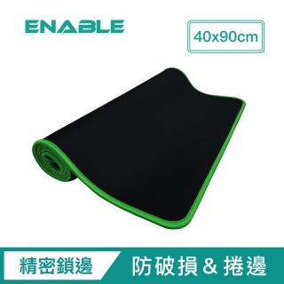 【ENABLE】專業大尺寸辦公桌墊/電競滑鼠墊-綠色(40x90cm/精密鎖邊/不捲邊不變形/強韌耐用)