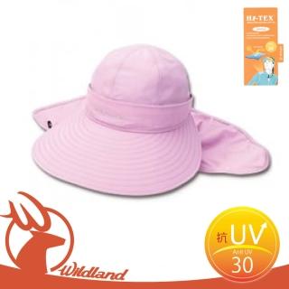 【Wildland 荒野】中性 抗UV可脫式遮陽帽《粉紫》W1006/吸濕快乾/抗紫外線/透氣網布/可拆式帽頂(悠遊山水)