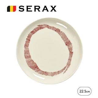 【SERAX】OTTO圓盤2入禮盒組D22.5cm-白底紅圈(比利時米其林餐瓷家飾)