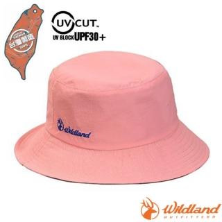 【Wildland 荒野】中性抗UV雙面漁夫帽.圓盤帽.防曬帽.遮陽帽(W1075-138 摩曼粉)