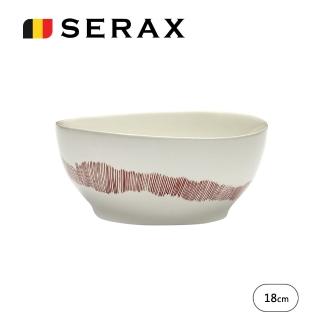 【SERAX】OTTO碗 4入禮盒組D18cm-白底紅圈(比利時米其林餐瓷家飾)